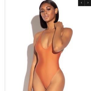 One piece thong bathing suit
